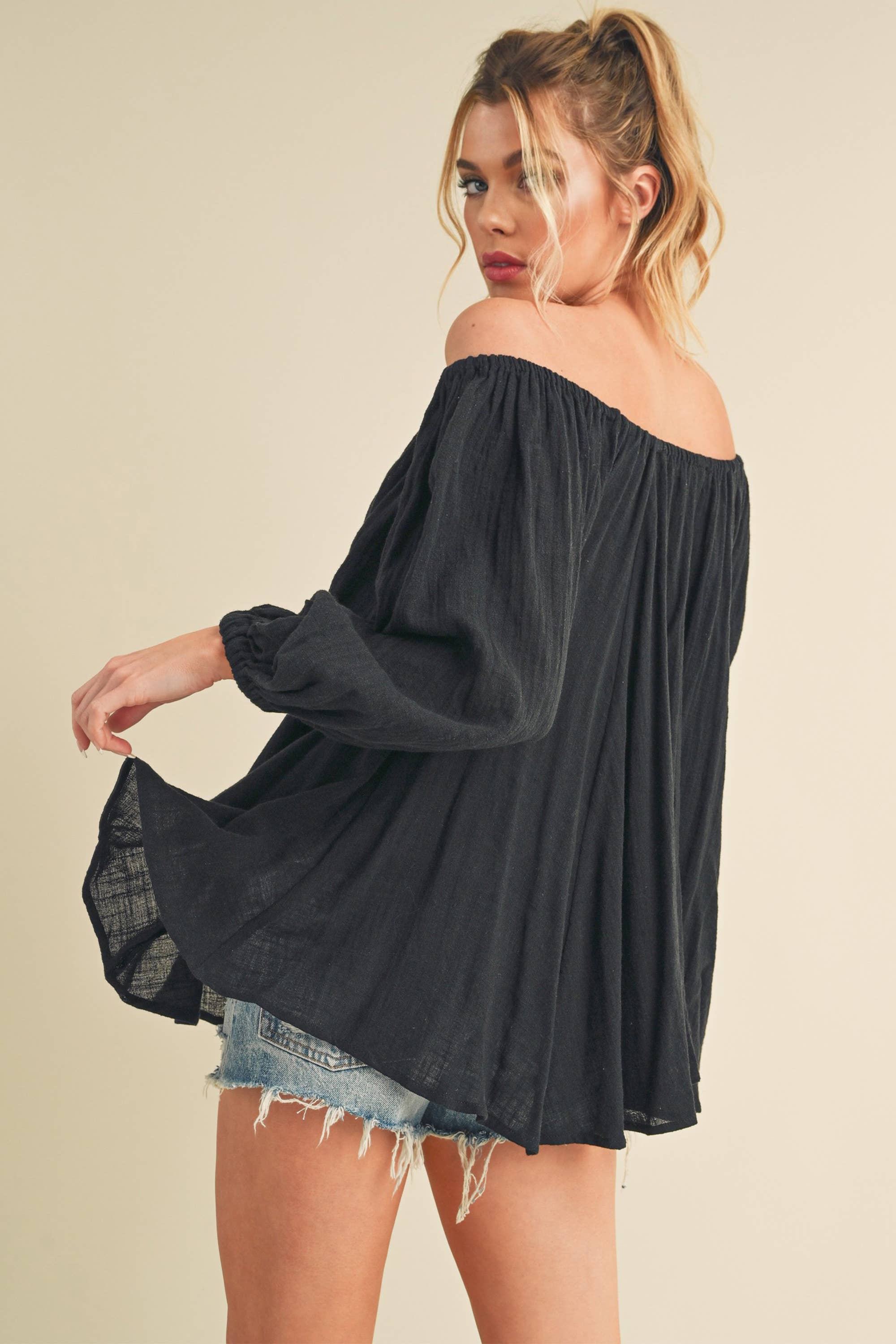 Nately Off Shoulder Tunic Top/Dress