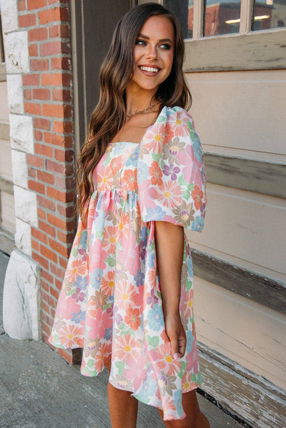 V Neck Babydoll Dress