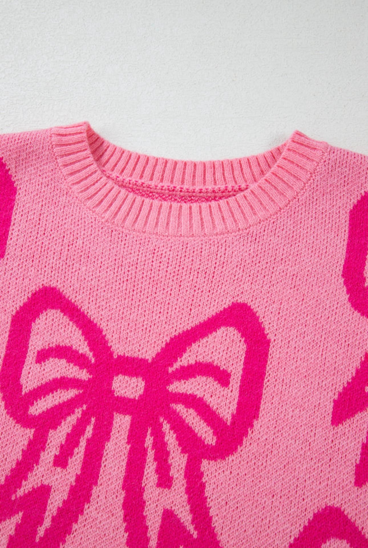 Pink Bow Sweater