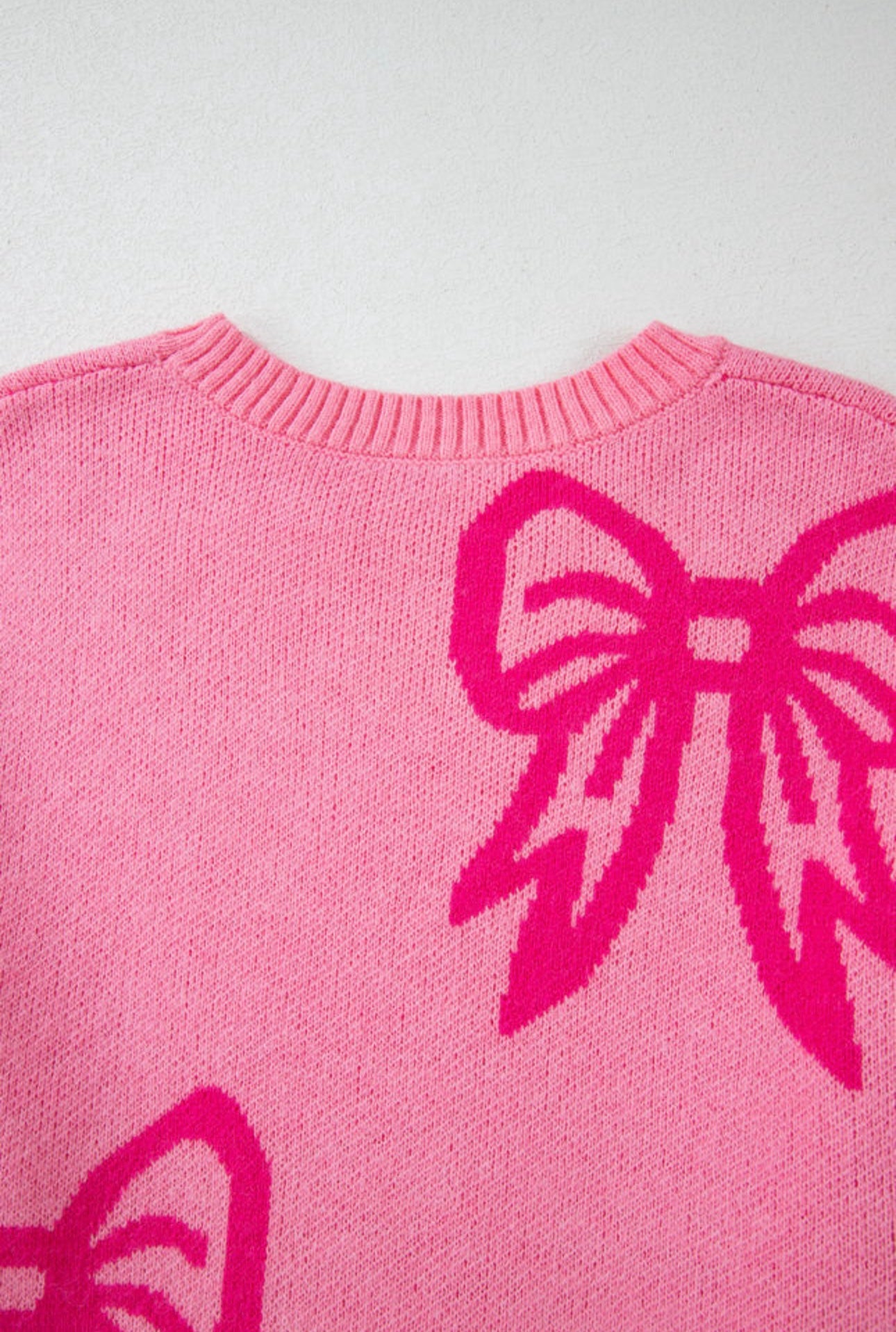 Pink Bow Sweater