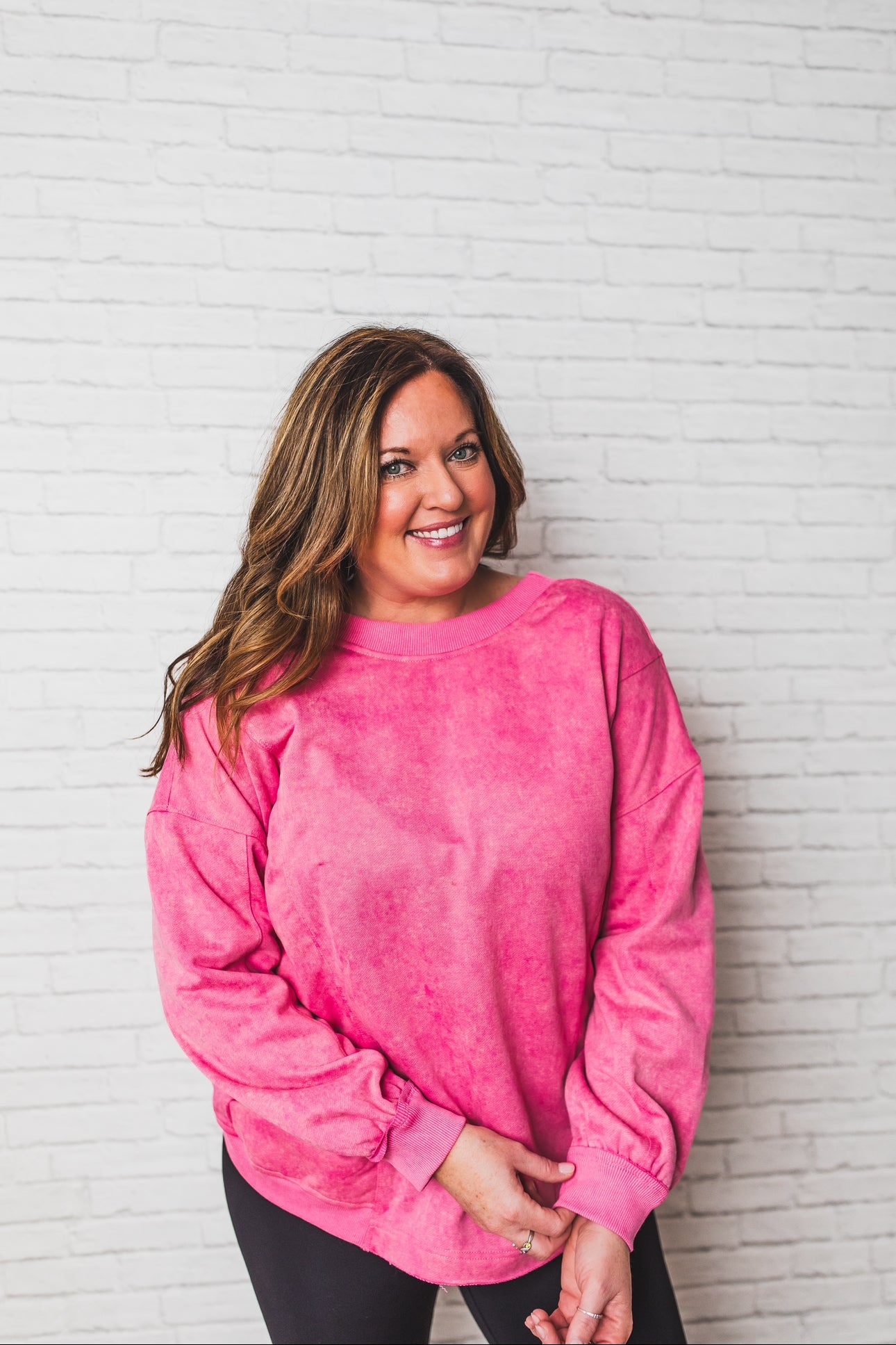 Reversible Pink Twist Oversized Sweatshirt