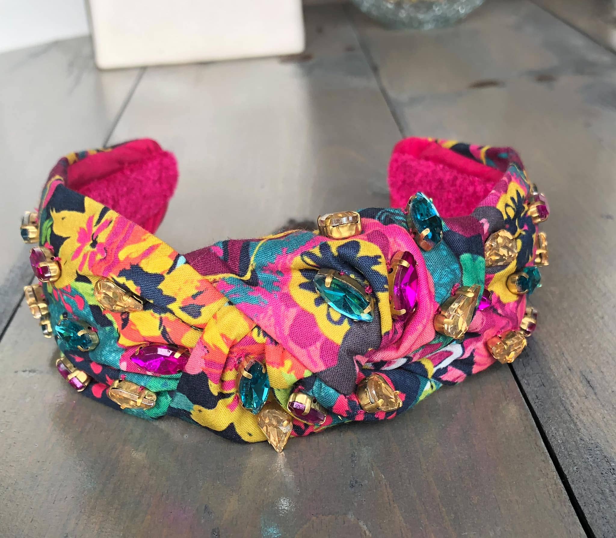 Paradise Summer Jewel Top Knot Headband -