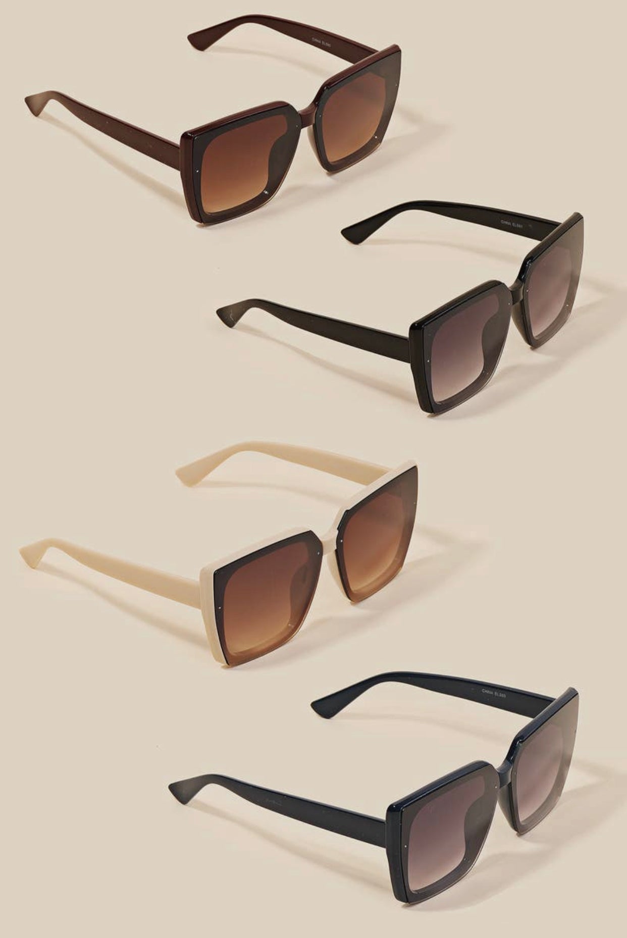 Oversized Frame Square Sunglasses