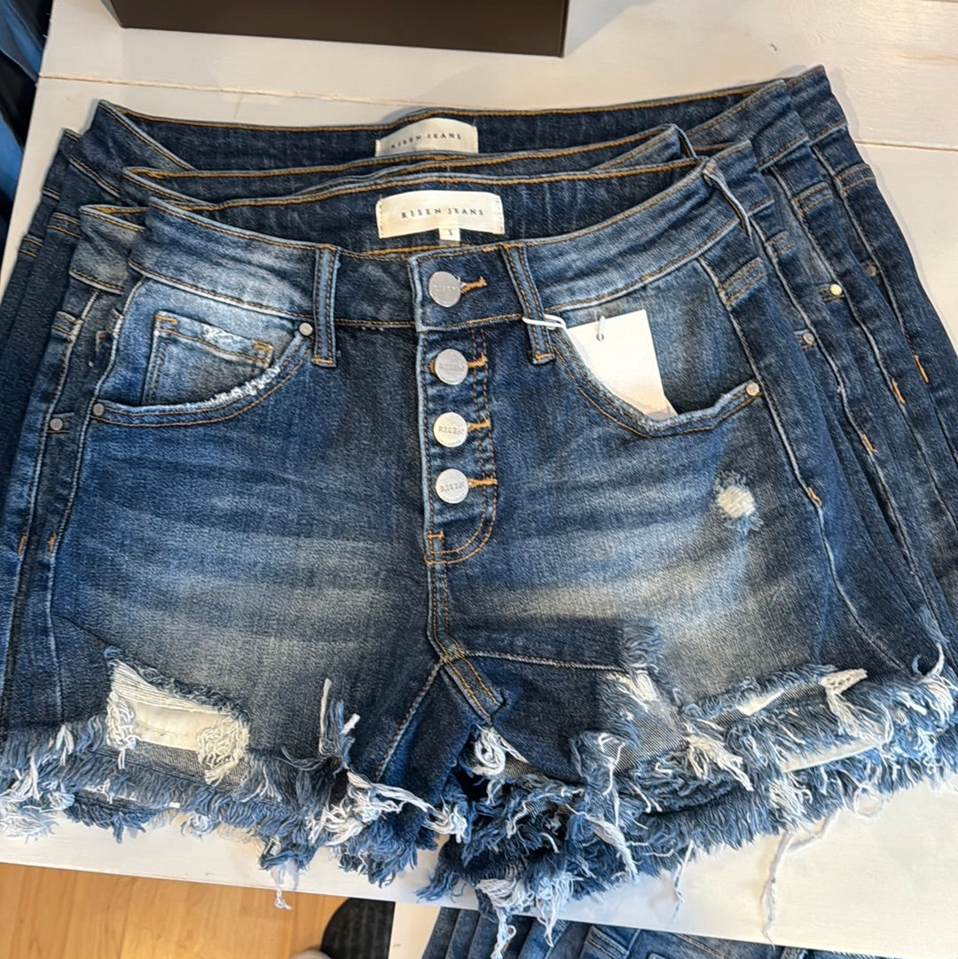 Jean Shorts Button Up - Medium