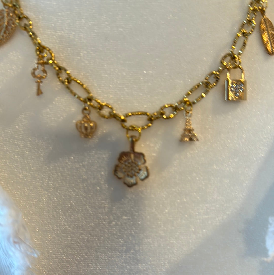 Gold Charm Necklace