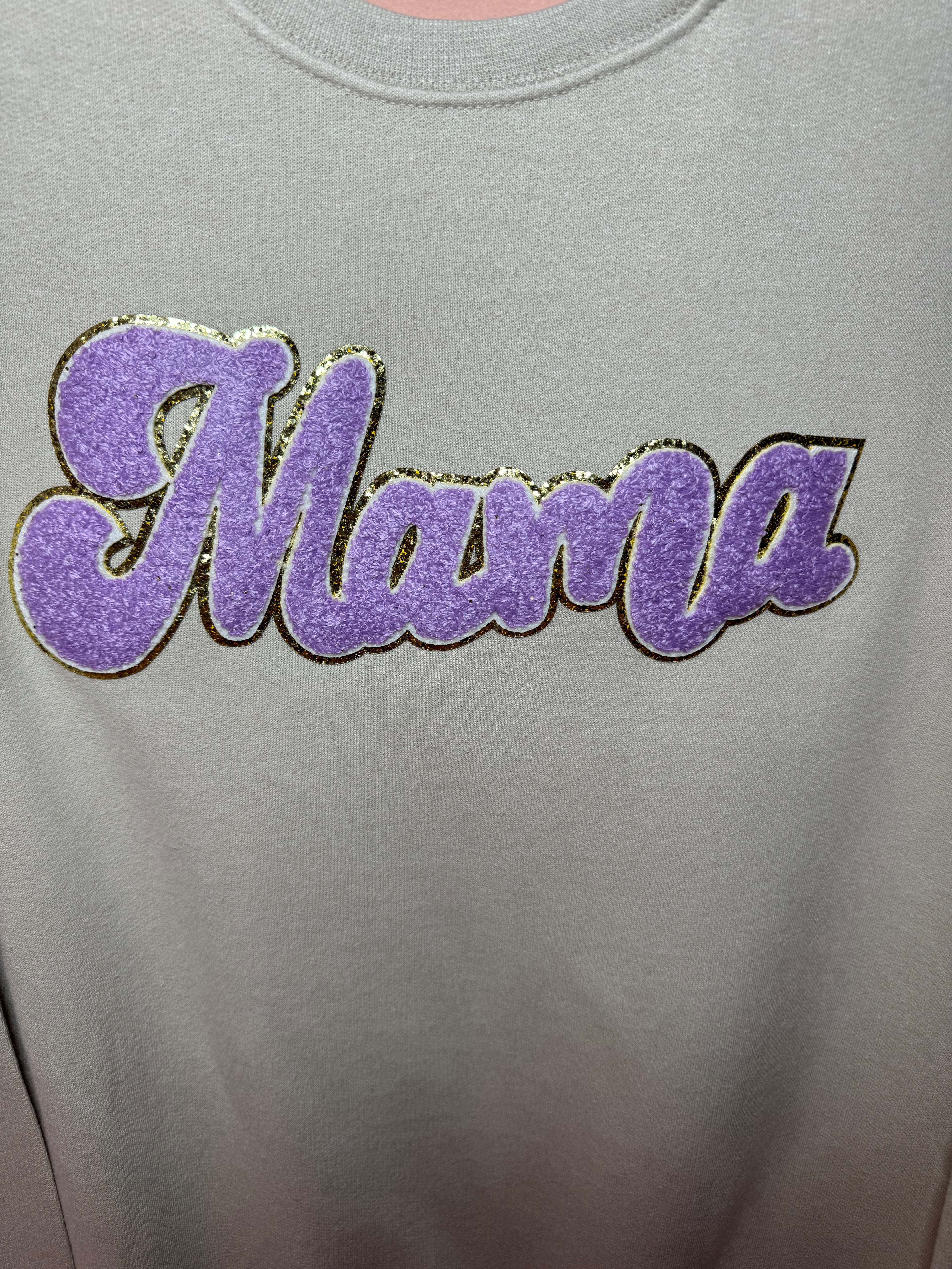 Mama ~ Purple & Gold Unisex Crew Sweatshirt