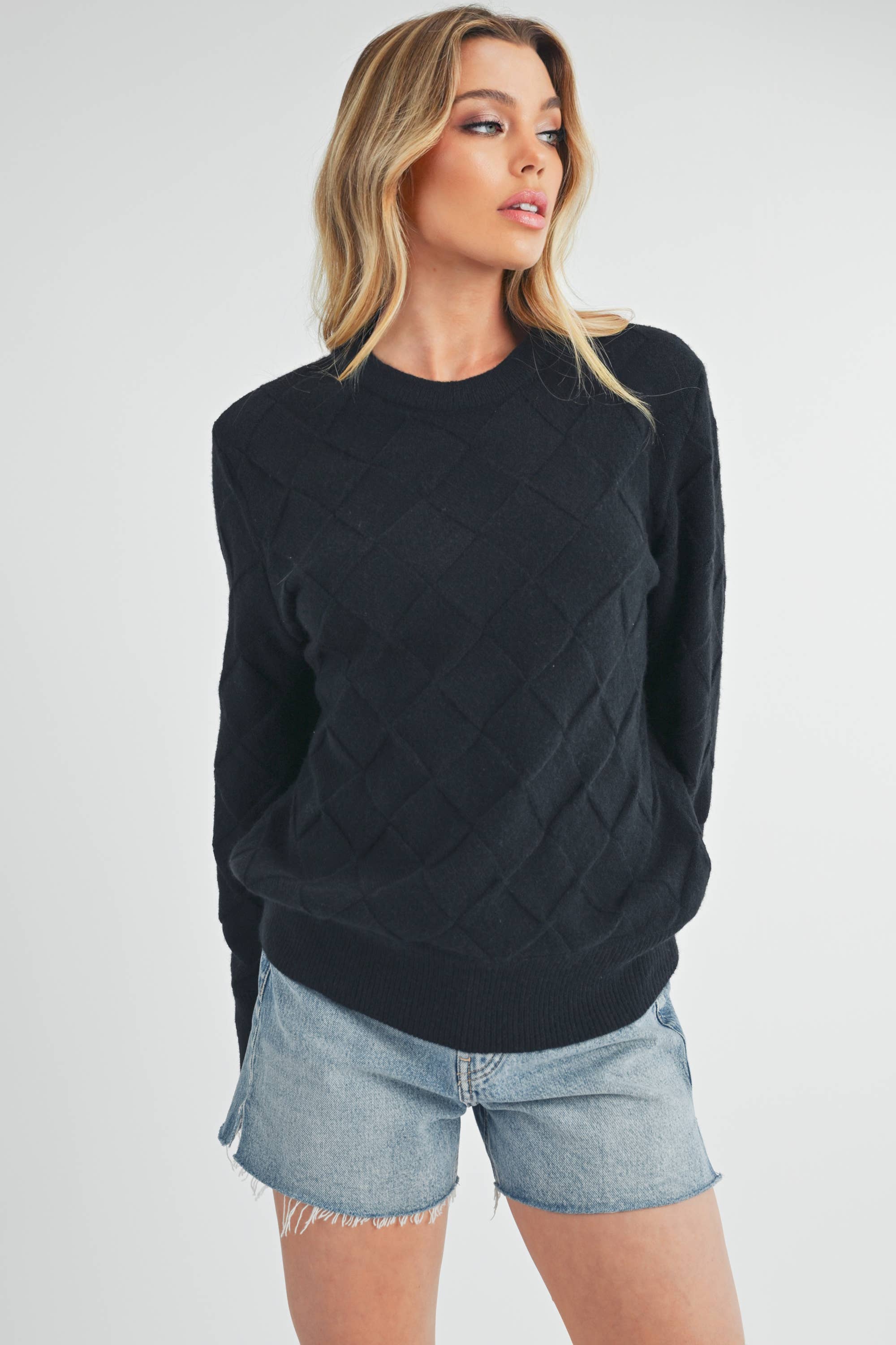 Waverly Sweater- Black or Silver