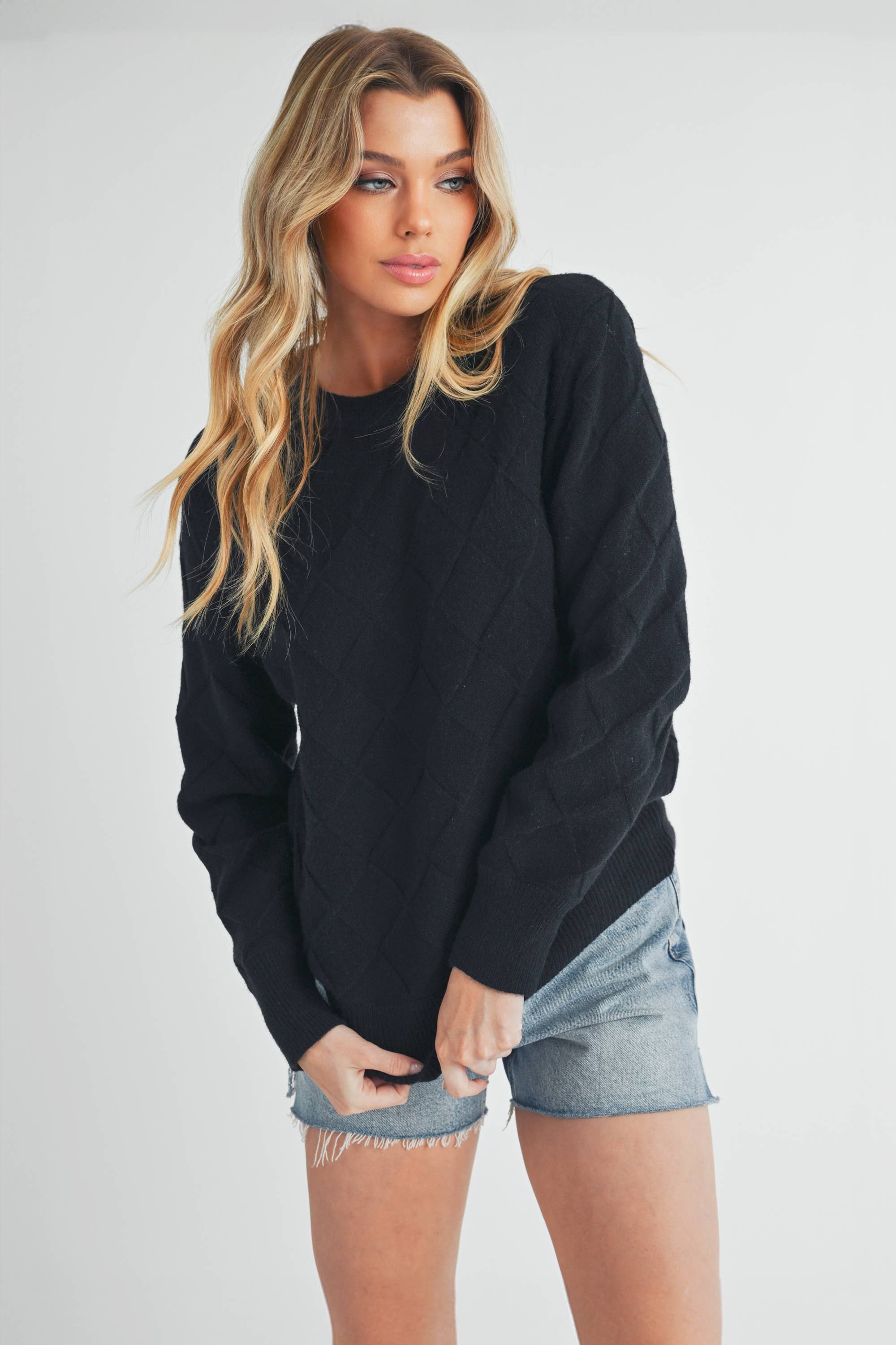 Waverly Sweater- Black or Silver